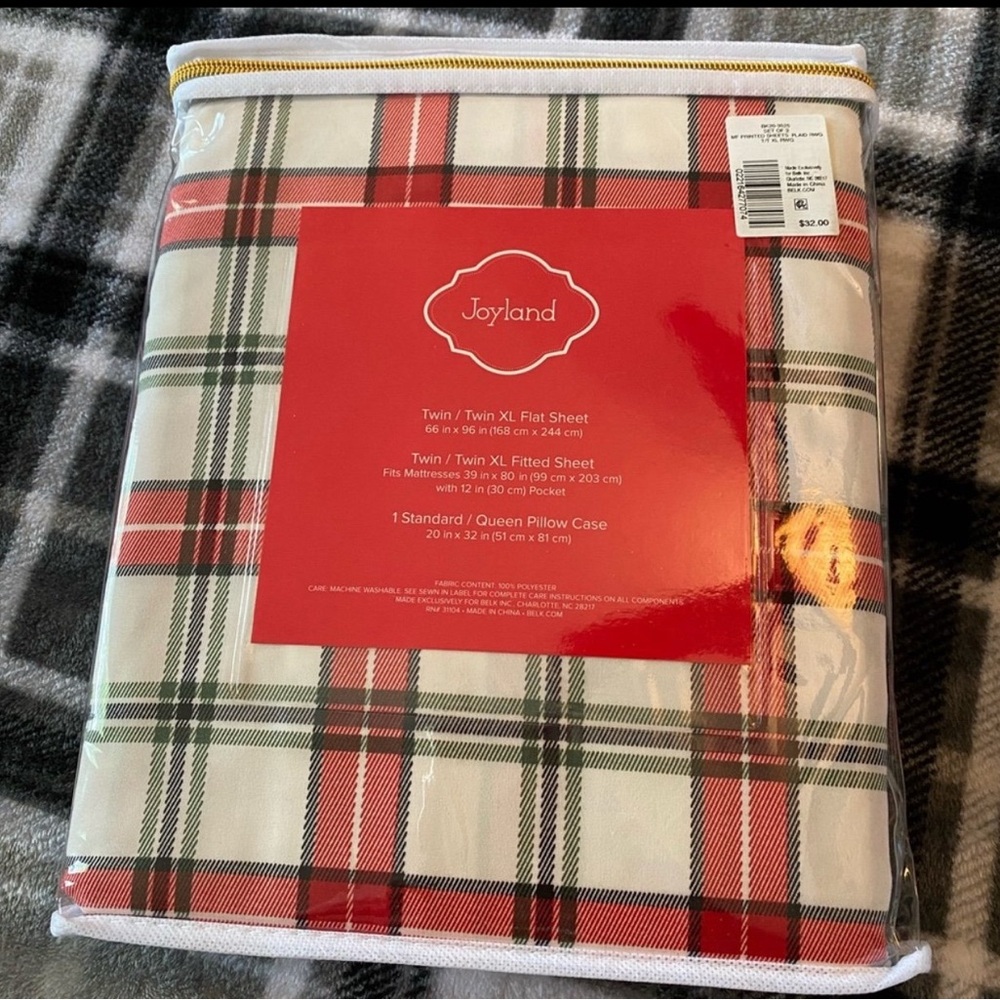 Joyland Plaid Twin Sheet Set